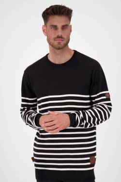 Herren Strickpullover ValentinAK B im maritimen Design Schwarz von alifeandkickin