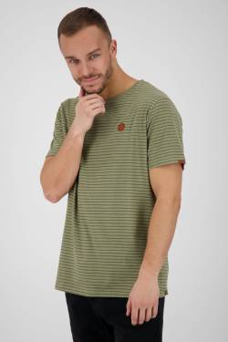 Herrenshirt NicAK Z Trendiges Streifendesign für den Sommer Grün von alifeandkickin