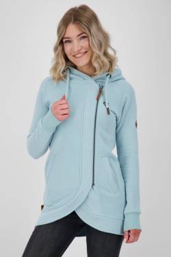 Komfortable Damen-Sweatjacke mit Kapuze MaryAK A Hellblau von alifeandkickin