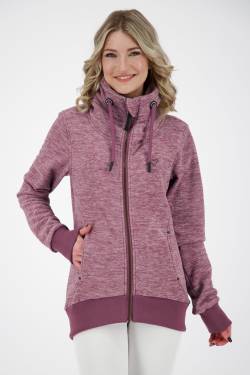 Kuschelig warme VivianAK F: Kurze Fleecejacke für Damen Violett von alifeandkickin