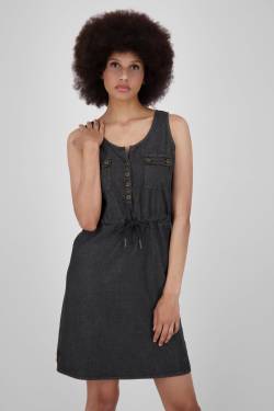 Lässiges Denim-Trägerkleid DorisAK DNM von Alife and Kickin für Damen Schwarz von alifeandkickin