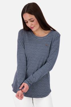 LeaAK Z Longsleeve - Streifen-Look für modebewusste Frauen Dunkelblau von alifeandkickin