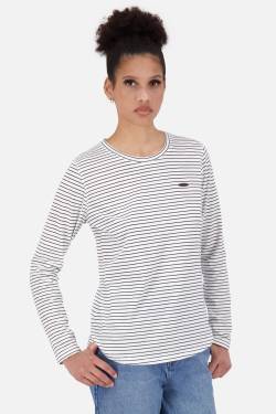 LeaAK Z Longsleeve - Streifen-Look für modebewusste Frauen Weiß von alifeandkickin