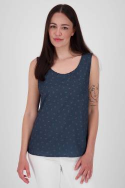 Luftig leichte Shirtbluse mit Muster GiuliaAK B für Damen Dunkelblau von alifeandkickin