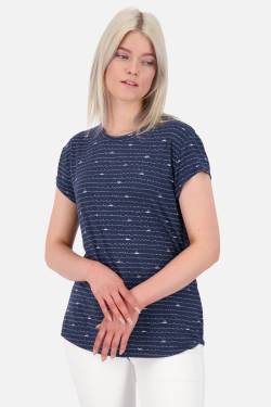 Sommerliches Damen-Shirt MimmyAK B - Verspielte Details und femininer Schnitt Dunkelblau von alifeandkickin