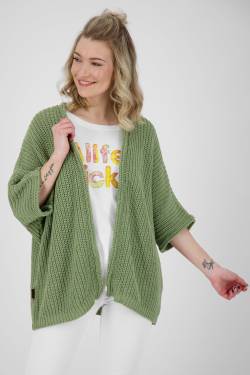 Stilvolle und bequeme Damenstrickjacke MacyAK von Alife and Kickin Grün von alifeandkickin