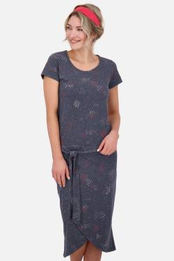 TheaAK B Sommerkleid Damen mit Gürtel Dunkelblau von alifeandkickin