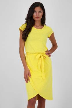 TheaAK Damenkleid mit Allover-Print für den perfekten Sommer-Look Gelb von alifeandkickin