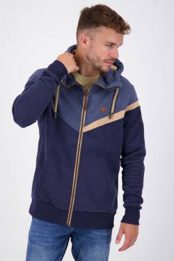 Trendige Sweatjacke JulianAK A für Herren Dunkelblau von alifeandkickin