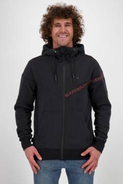 Trendige Sweatjacke JulianAK A für Herren Schwarz von alifeandkickin