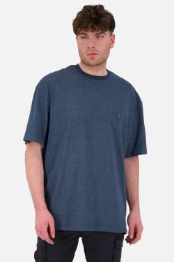 Trendiges Oversize T-Shirt PittAK A für modebewusste Herren Dunkelblau von alifeandkickin