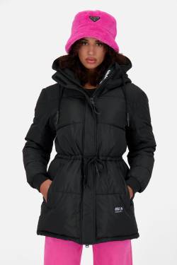 Winterjacke Damen ErinAK A mit Kordelzug Schwarz von alifeandkickin