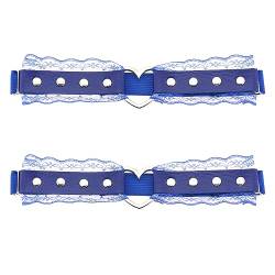 alisikee 2 Stück verstellbare Spitze herzförmige Oberschenkel Strumpfband, elastische Bein Strumpfbänder für Frauen, Blau, Einheitsgröße von alisikee