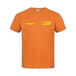 all sas Kurzarm-T-Shirt Orange Schwarz 118 Krankenschwester Herren Made in Italy, Orange, XXL von all sas