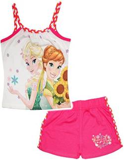 2 TLG. Set T-Shirt/Top & Kurze Hose - Disney Frozen - die Eiskönigin - Größe: 2 Jahre - Gr. 98 - als Sommerset/Strandbekleidung/kurzer Pyjama - Mä.. von alles-meine.de GmbH