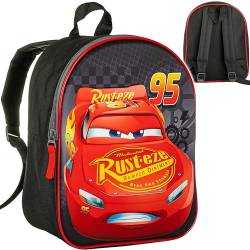 3D Effekt - Kinder Rucksack - Disney Cars - Auto - Lightning McQueen - Tasche - wasserfest & beschichtet - Kinderrucksack - 1 Fach - groß Kind - Jungen Mädche.. von alles-meine.de GmbH