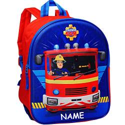 alles-meine.de GmbH 3D Effekt Kinder Rucksack - Feuerwehrmann Sam - inkl. Name - Tasche - wasserfest & beschichtet - Kinderrucksack groß Kind - Jungen - Kindergartentasche - z... von alles-meine.de GmbH