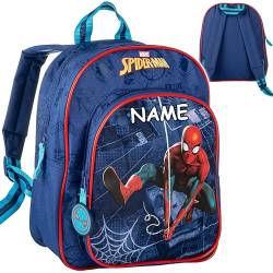 alles-meine.de GmbH Kinder Rucksack - Spider-Man - inkl. Name - Tasche - wasserfest & beschichtet - Kinderrucksack - 2 Fächer - groß Kind - Jungen Mädchen - Kindergartentasche - .. von alles-meine.de GmbH