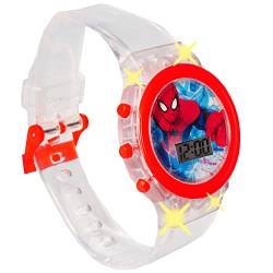 alles-meine.de GmbH Kinderuhr/Armbanduhr - Ultimate Spider-Man - incl. Name - LED Licht - Zeit & Datumsanzeige - Digital - Quarz/Digitalarmbanduhr - Silikonarmband transp.. von alles-meine.de GmbH