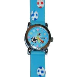 alles-meine.de GmbH Kinderuhr - Fußball hellblau - Uhr für Kinder - Armbanduhr Analog für Jungen Mädchen Fußballer von alles-meine.de GmbH