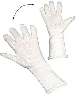 alles-meine.de GmbH extra lange Handschuhe - weiß/creme - Strick - Fingerhandschuhe - Universalgröße - Strickhandschuhe/Strickhandschuh - Damen/Herren/Kinder -Teenage.. von alles-meine.de GmbH