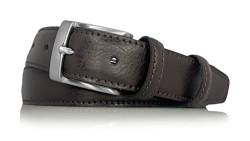 almela - Gürtel herren - Herrengürtel - Ledergürtel - Geprägtes Leder - Klassischer Stil - 3 cm breit - 30mm - Kürzbar - Men's leather belt - Braun, 105 von almela