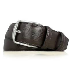 almela - Gürtel mit geheimfach - Herren und Damen - Echtes Leder - Tresorgürtel mit reißverschluß leder - 4 cm breit - innenreißverschluss - 40 mm - Money Belt - Braun, 115 von almela