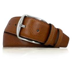 almela - Gürtel mit geheimfach - Herren und Damen - Echtes Leder - Tresorgürtel mit reißverschluß leder - 4 cm breit - innenreißverschluss - 40 mm - Money Belt - Hellbraun, 115 von almela