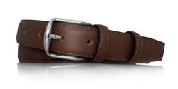 almela | Leder herren gürtel | Klassisch Ledergürtel | Herrengürtel Echets Leder | 3cm breit - 30mm | Kürzbar | Belt for men - Cognac, 100 von almela