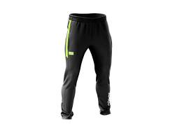 alpas Trainingshose/Jogginghose/Freizeithose Dynamic für Kinder/Jungen Gr. 116 bis 176 *NEU* Sporthose, Farbe: schwarz/neon gelb, Größe: 152 von alpas