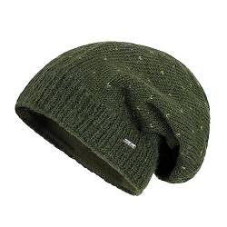 alpengoa McRon Damen Gefütterte Beanie Wintermütze Modell Lizzy Armeegrün 5444 von alpengoa