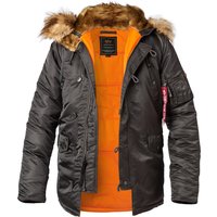 ALPHA INDUSTRIES Herren Jacke grün Mikrofaser unifarben von alpha industries