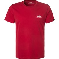 ALPHA INDUSTRIES Herren T-Shirt rot Baumwolle von alpha industries