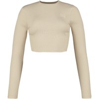 Alpha Industries Langarmshirt - X-FIT RIB LS C WMN - S bis XL - für Damen - Größe L - creme von alpha industries