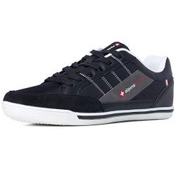 alpine swiss Herren Stefan Schwarz Suede Trim Retro Fashion Sneakers 11 M US von alpine swiss