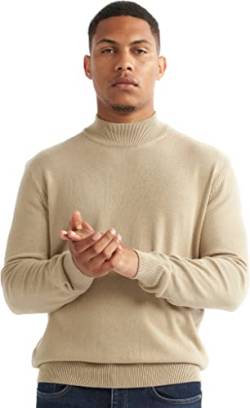 alsestudio Herren Pullover mit Stehkragen, beige, Large von alsestudio