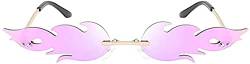 alslovkar Sonnenbrille Flamme 1 Stück Mode für Partybrillen Unisex Erwachsene ohne Rand, violett, von alslovkar