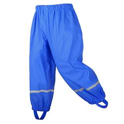 amiyan Kinder Regenhose wasserdichte Atmungsaktiv Buddelhose Matschhose für Mädchen Jungen Blau 134/140 von amiyan