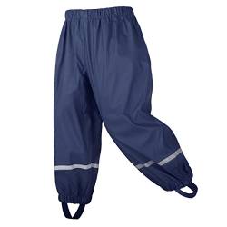 amiyan Kinder Regenhose wasserdichte Atmungsaktiv Buddelhose Matschhose für Mädchen Jungen Dunkelblau 110/116 von amiyan