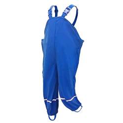 amiyan Kinder Regenlatzhose Regenhose wasserdichte Atmungsaktiv Buddelhose Matschhose mit Hosenträgern für Mädchen Jungen Blau 122/128 von amiyan