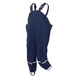 amiyan Kinder Regenlatzhose Regenhose wasserdichte Atmungsaktiv Buddelhose Matschhose mit Hosenträgern für Mädchen Jungen Dunkelblau 110/116 von amiyan