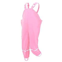 amiyan Kinder Regenlatzhose Regenhose wasserdichte Atmungsaktiv Buddelhose Matschhose mit Hosenträgern für Mädchen Jungen Rosa 110/116 von amiyan