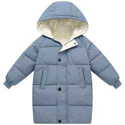 amropi Mantel Kinder Mädchen Jacke mit Kapuze Winterjacke Wintermantel Kinderjacke Blau,3-4 Jahre von amropi