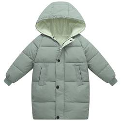 amropi Mantel Kinder Mädchen Jacke mit Kapuze Winterjacke Wintermantel Kinderjacke Grün,9-10 Jahre von amropi