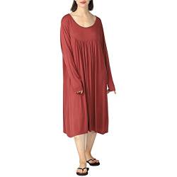 amropi Nachthemd Damen Stillnachthemd Schwangerschaft Schlafanzug Sommer Nachtwäsche Umstandskleidung Dunkelrot,5XL von amropi