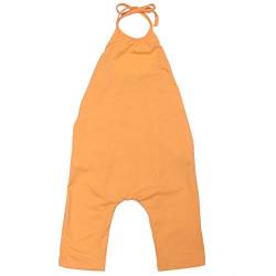 amropi Sommer Strampler Baby Mädchen Body Romper Neckholder Einteiler Hose Jumpsuit Orange,12-18 Monate von amropi