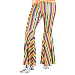 (PKT) (9907390) Adult Ladies Rainbow Striped Flares (UK 8-10) von amscan