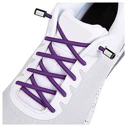 Elastische Schnürsenkel ohne Binden für Kinder und Erwachsene, elastische Schnürsenkel für Sneakers, violett, X-Large von anan520