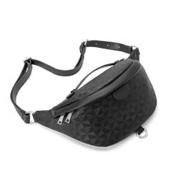 Gürteltasche für Frauen Männer Modische Crossbody Fanny Pack für Frauen Gürteltasche - Karo Rändel Reisetasche Schwarz Rändel von anck