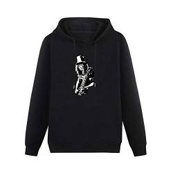 Men's Hoodies Slash Guitarist Guitar 1970'S 1980'S Retro Vintage Birthday Guns & Roses Long Sleeve Hooded Sweatshirt L von andare